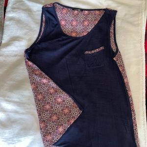 PAPERMOON TAURI MIXED MATERIAL KNIT TOP SZ M